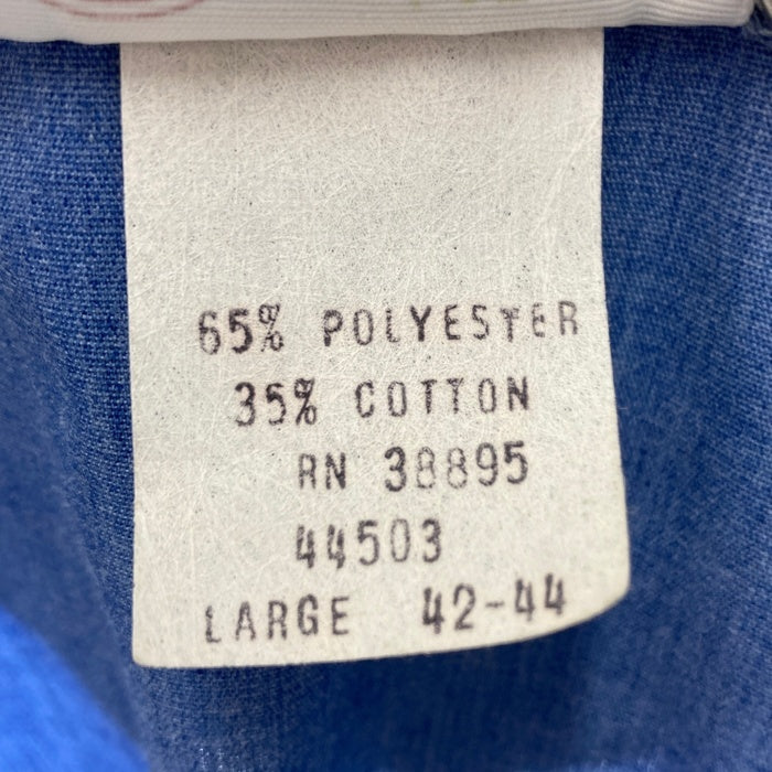 70's Sears シアーズ KINGS ROAD ジップアップパーカー袖ライン ポリコットン ライトブルー Size L 瑞穂店