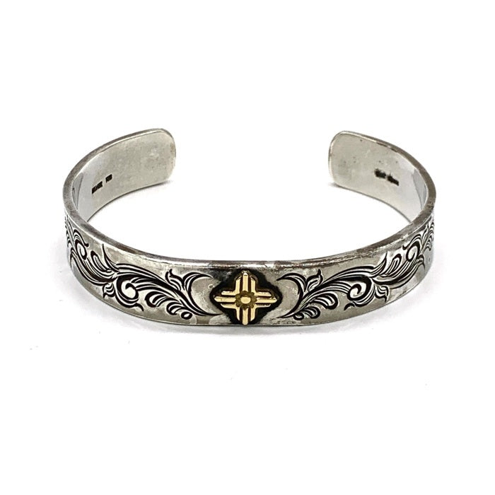 Dear Blossom ディアブロッサム 12mm K18 唐草 シルバーバングル SILVER 福生店