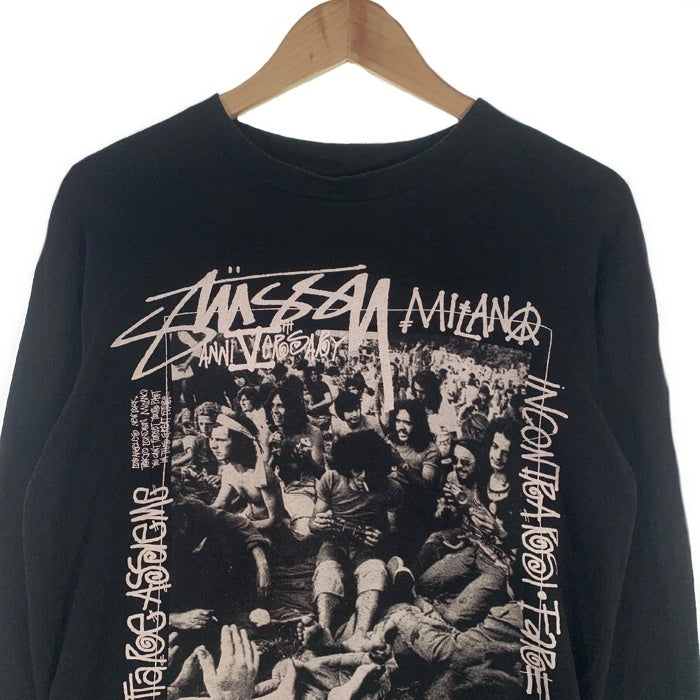 STUSSY ステューシー MILANO 5TH フォトプリント ロングスリーブTシャツ ブラック Size M 福生店
