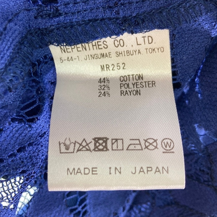 Needles ニードルズ MR252 Cabana Shirt Lace Cloth カバナシャツ レース生地 ブルー sizeL 瑞穂店