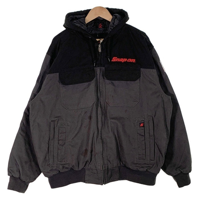 Snap-on スナップオン カラーブロックフーデッドジャケット ダック地 ブラック J15-00066 Size XL 福生店