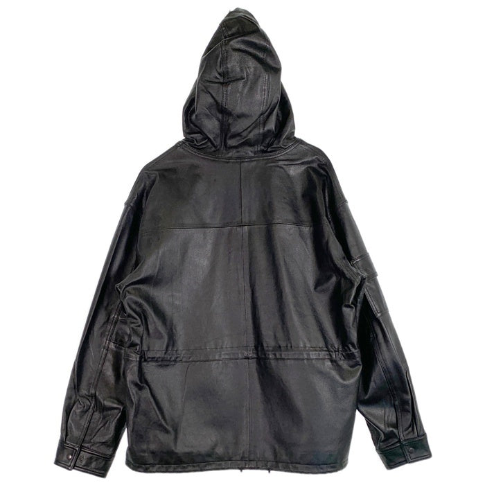 SUPREME シュプリーム 18AW Leather Anorak Jacket レザーアノラック ジャケット 羊革 ブラック Size L 福生店