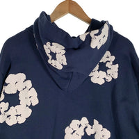 DENIM TEARS デニムティアーズ COTTON WREATH HOODIE コットンリース プルオーバースウェットパーカー ネイビー Size XL 福生店