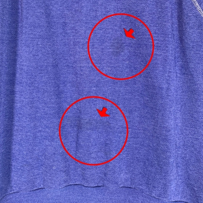 60's~ Wrangler ラングラー ラグランスリーブ スウェットトレーナー 半袖 ブルー 無地 USA製 Size XL 福生店