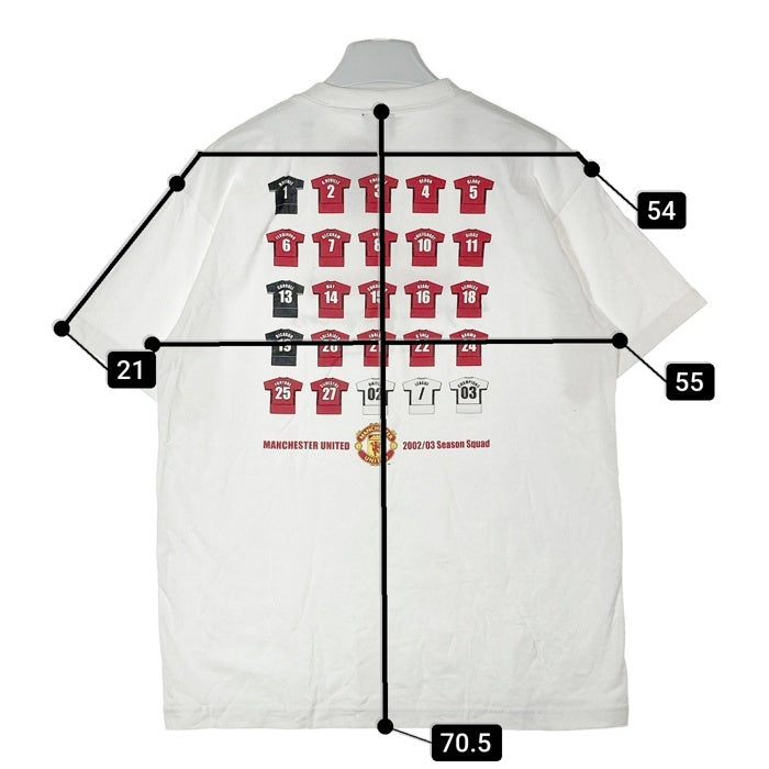 MANCHESTER UNITED マンチェスターユナイテッド 2002-2003 リーグ優勝記念Tシャツ ホワイト sizeL 瑞穂店