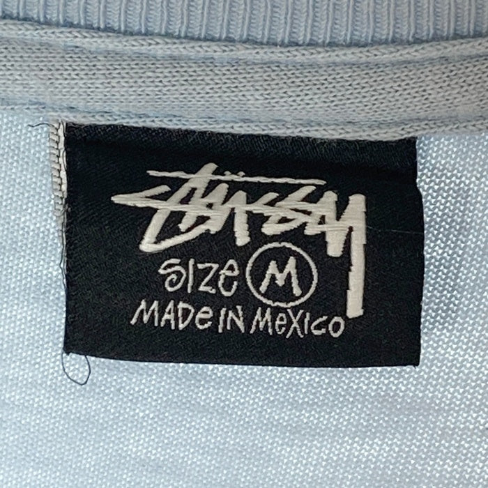 STUSSY ステューシー フラワーフォト 両面プリント Tシャツ ライトブルー sizeM 瑞穂店