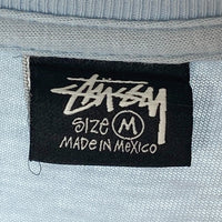 STUSSY ステューシー フラワーフォト 両面プリント Tシャツ ライトブルー sizeM 瑞穂店