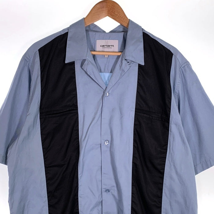 Carhartt WIP カーハートワークインプログレス S/S DURANGO SHIRT オープンカラー 半袖 シャツ ライトブルー ブラック I033041 Size L 福生店