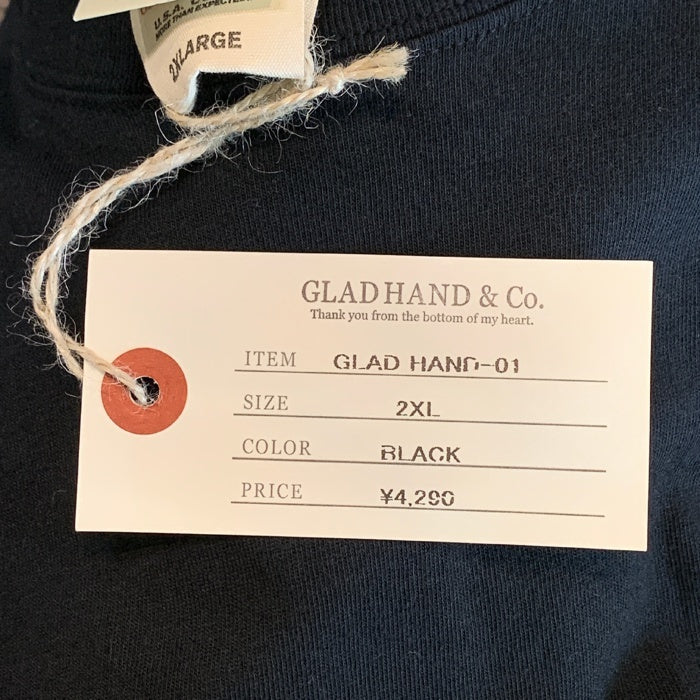GLADHAND グラッドハンド クルーネックTシャツ ブラック 無地 Size 2XL 福生店