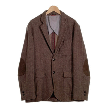 Brooks Brothers ブルックスブラザーズ コットンフランネル ヘリンボーン 2Bテーラードジャケット ブラウン エルボーパッチ Size L 福生店