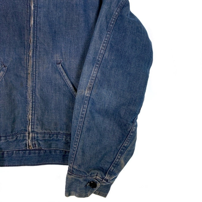 60's 70's Sears シアーズ 裏地 ブランケット GRIPPER ZIPPER デニムジャケット ライトブルー Size LARGE-T 42-44 福生店