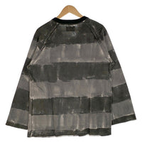 glamb グラム Hardie border sweat ハーディーボーダースウェットトレーナー グレー ブラック 薄手 GB0318/CS12 Size 4 福生店
