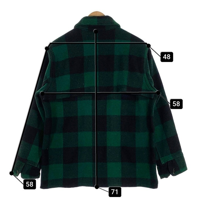 50’s Woolrich ウールリッチ バッファローチェック ウールジャケット マッキーノ グリーン ブラック Size M-L 相当 福生店