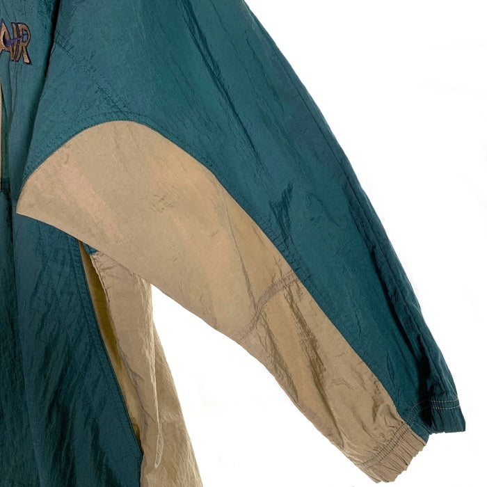 00’s NIKE ナイキ ナイロン アノラック プルオーバージャケット グリーン カーキ AIRスウッシュ刺繡 Size L 福生店
