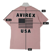 AVIREX アヴィレックス 6173381 Tシャツ 星条旗 CREW NECK STAR SPANGLED BANNER ピンク sizeM 瑞穂店