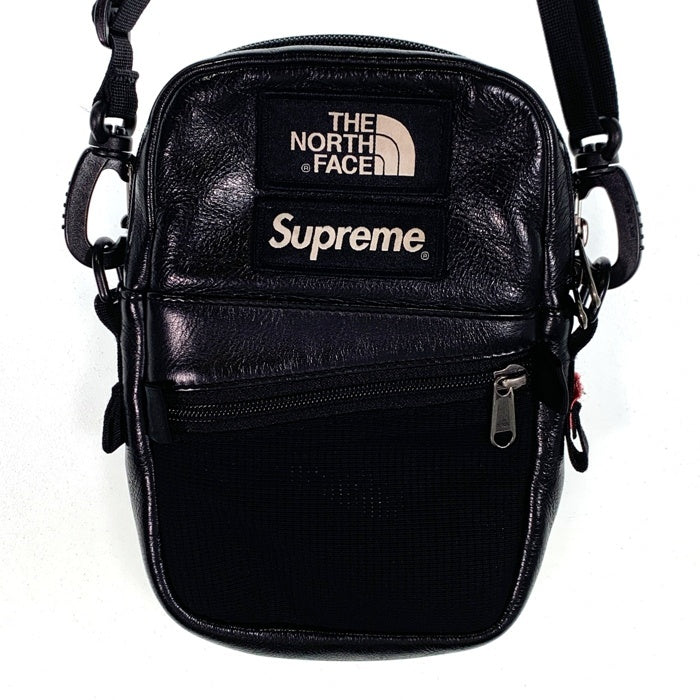 SUPREME シュプリーム 18AW THE NORTH FACE ノースフェイス Lerther Shoulder Bag レザーショルダーバッグ ブラック 並行品 福生店