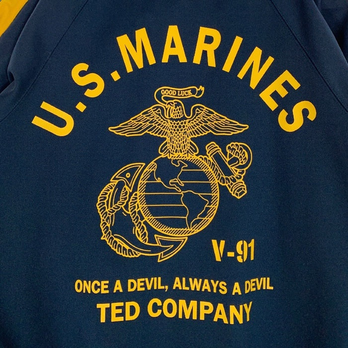 Ted Company テッドカンパニー トラックジャケット ジャージトップ プリント ネイビー イエロー Size M 福生店