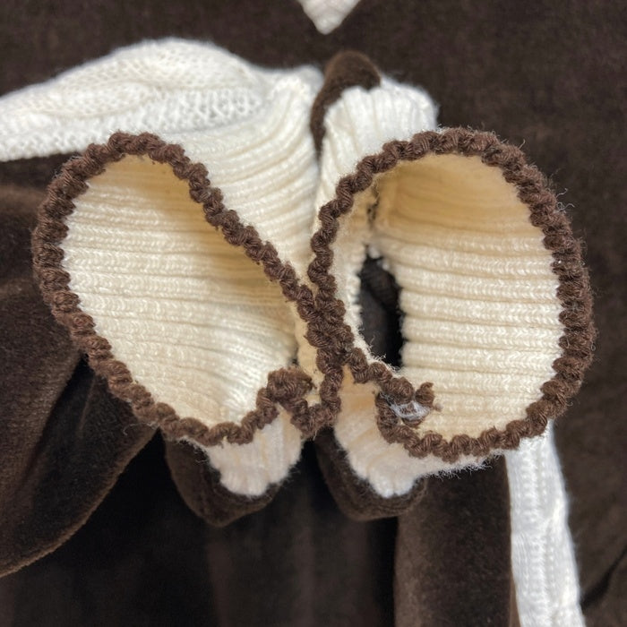 80`s Sears シアーズ KINGS ROAD ベロア Vネック セーター ブラウン Size - 瑞穂店