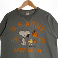 TOYS McCOY トイズマッコイ SNOOPY TEE U.S. ARMY AVIATION CO.  スヌーピー プリントTシャツ グリーン TMC2520 Size L 福生店