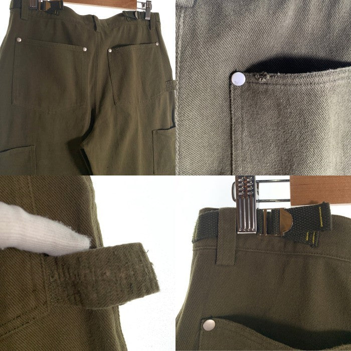liju モールスキン ペインターパンツ オリーブ コットン ダメージ加工 Size 32 福生店