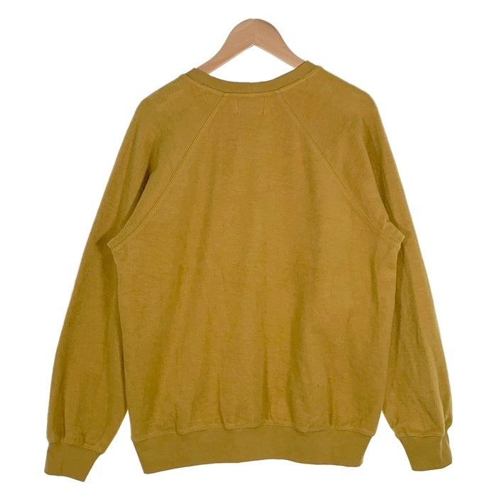 STUSSY ステューシー インサイドアウト ラグランスリーブ クルーネックスウェットトレーナー ゴールド 218055 Size M 福生店