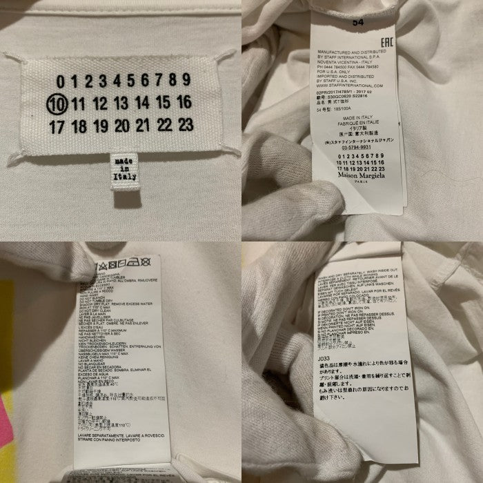 Maison Margiela メゾンマルジェラ 17AW スプレープリント Tシャツ ホワイト S30GC0620 Size 54 福生店