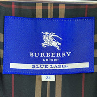 BURBERRY BLUE LABEL バーバリー ブルーレーベル FNF71-809 ウール ステンカラーコート ロング アンゴラ混 ブラック size38 瑞穂店