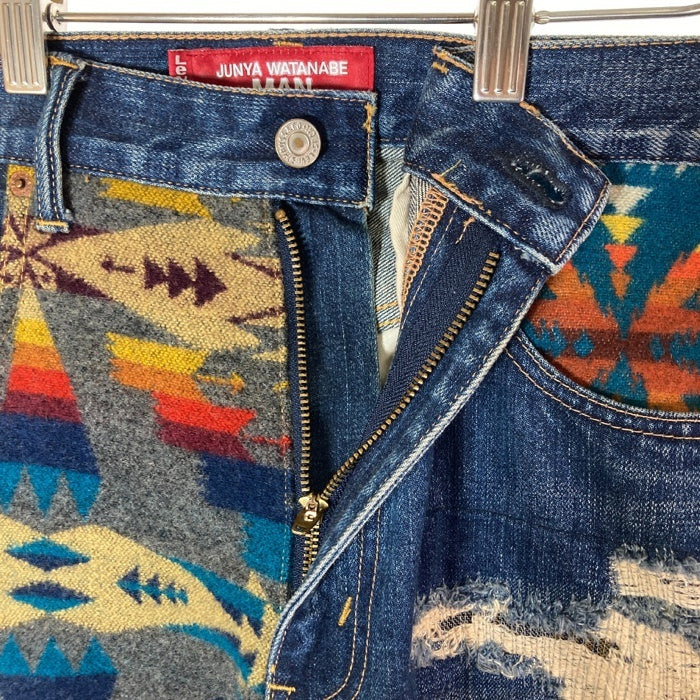 JUNYA WATANABE MAN ジュンヤワタナベマンWJ-P025 AD2022 Levi's リーバイス PENDLETON ペンドルトン パッチワーク デニムパンツ インディゴ size34 瑞穂店