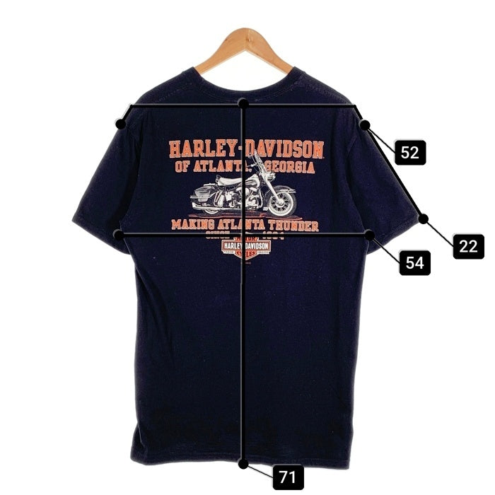 Harley-Davidson ハーレーダビッドソン ポケットTシャツ イーグル バイクプリント 2014コピーライト Size L 福生店