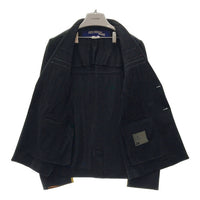 JUNYA WATANABE COMME des GARCONS MAN ジュンヤワタナベ コムデギャルソンマン WS-S001 切替デザイン ジャージ素材 2B テーラードジャケット ブラック SizeS 瑞穂店