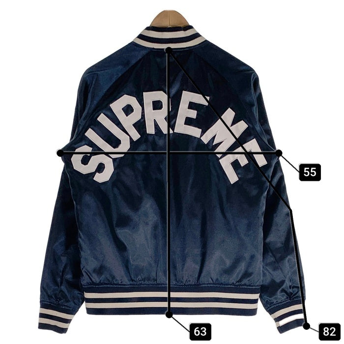 Supreme シュプリーム 13SS Champion チャンピオン Satin Jacket サテンジャケット スタジャン ネイビー Size S 福生店