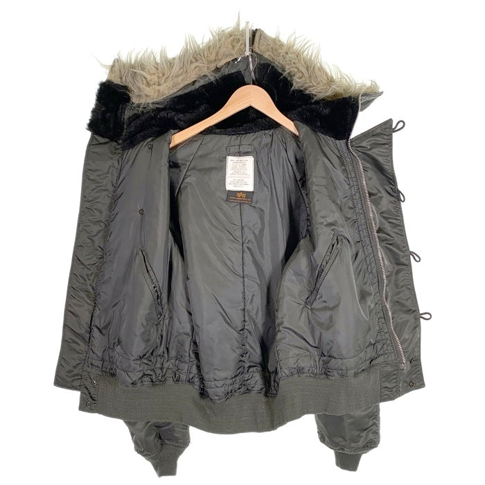 90's ALPHA INDUSTRIES アルファインダストリーズ N-2B フライトジャケット オリーブ 1615-573-8335 USA製 Size L 福生店