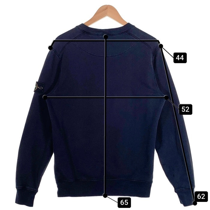 STONE ISLAND ストーンアイランド Cotton Round Neck Long Sleeves ワッペンパッチ スウェットトレーナー ブラック 731563020 Size M 福生店