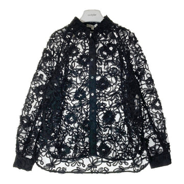MOUSSY マウジー RIBBON TULLE  シャツ ブラック sizeF 瑞穂店