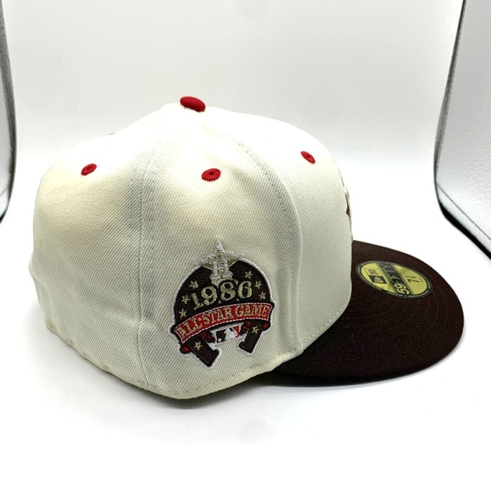 NEWERA ニューエラ HOUSTON ASTROS ヒューストンアストロズ THE CAP別注 59FIFTY ベースボールキャップ サイドパッチ ブラウン オフホワイト Size 7 5/8 (60.6cm) 福生店