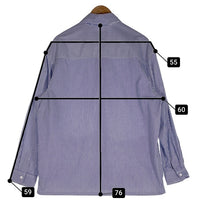 Carhartt WIP カーハートワークインプログレス L/S ASHER SHIRT ロングスリーブ アッシャーシャツ ストライプ ホワイト ブルー スナップボタン Size S 福生店