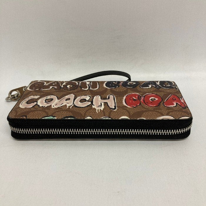 COACH×MINT+SERF コーチ×ミント＆サーフ コラボ ラウンドジップ 長財布 ベージュ系 瑞穂店