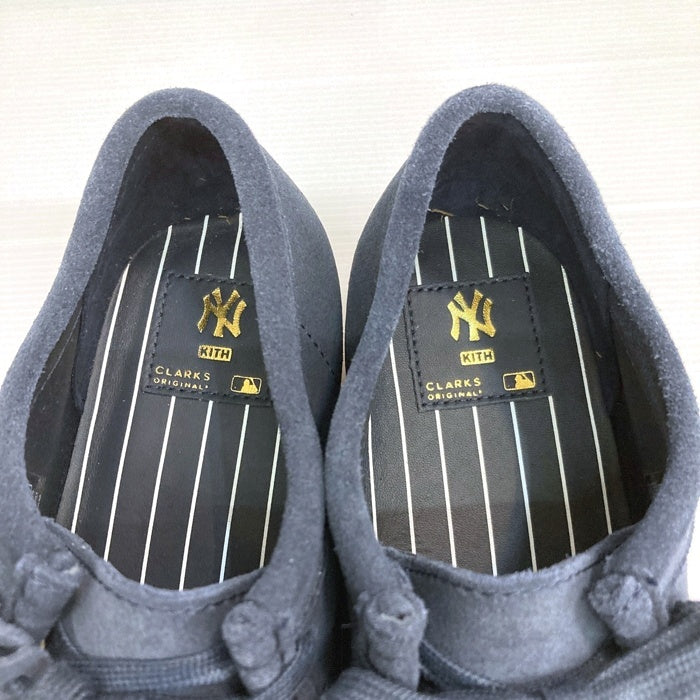 CLARKS クラークス WALLABEE ワラビー Kith キス MLB ヤンキース スウェード ダークブルー Size US 9.5 瑞穂店