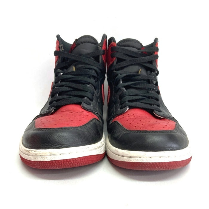 NIKE ナイキ AIR JORDAN 1 RETRO HIGH OG エアジョーダン1レトロハイ BRED ブレッド 2016 555088-001スニーカー ブラック×レッド size 28.5cm 瑞穂店