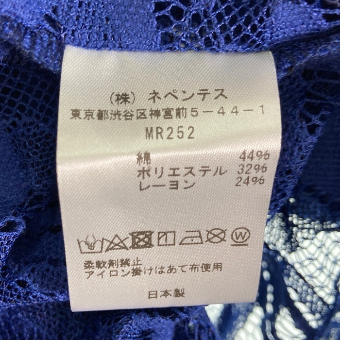Needles ニードルズ MR252 Cabana Shirt Lace Cloth カバナシャツ レース生地 ブルー sizeL 瑞穂店