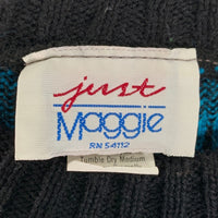 Just Maggie クルーネック アクリルニットセーター ブラック ブルー Size 不明 福生店