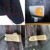 Carhartt カーハート ダック デトロイトジャケット 企業刺繡 ブランケットライナー ブラック 125周年 USA製 J001 Size XL-R 福生店