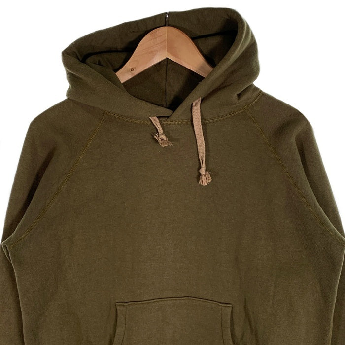 COLIMBO コリンボ プルオーバースウェットパーカー オリーブ ラグランスリーブ Size M 福生店