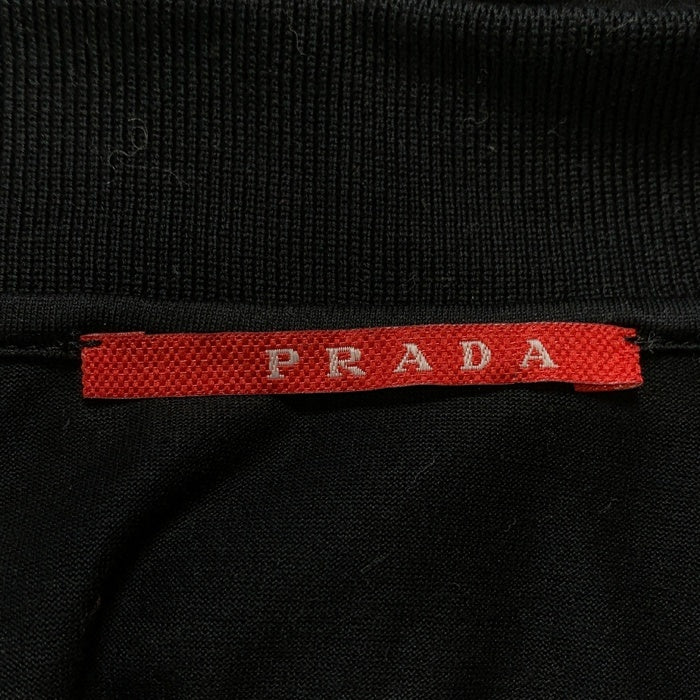 PRADA SPORT プラダスポーツ ハーフジップ コットン ポロシャツ ブラック SJM581 Size M 福生店