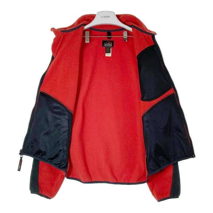 L.L.Bean エルエルビーン USA製 90's OUTDOORS All Conditions 切替フリースジャケット レッド×ブラック sizeM 瑞穂店