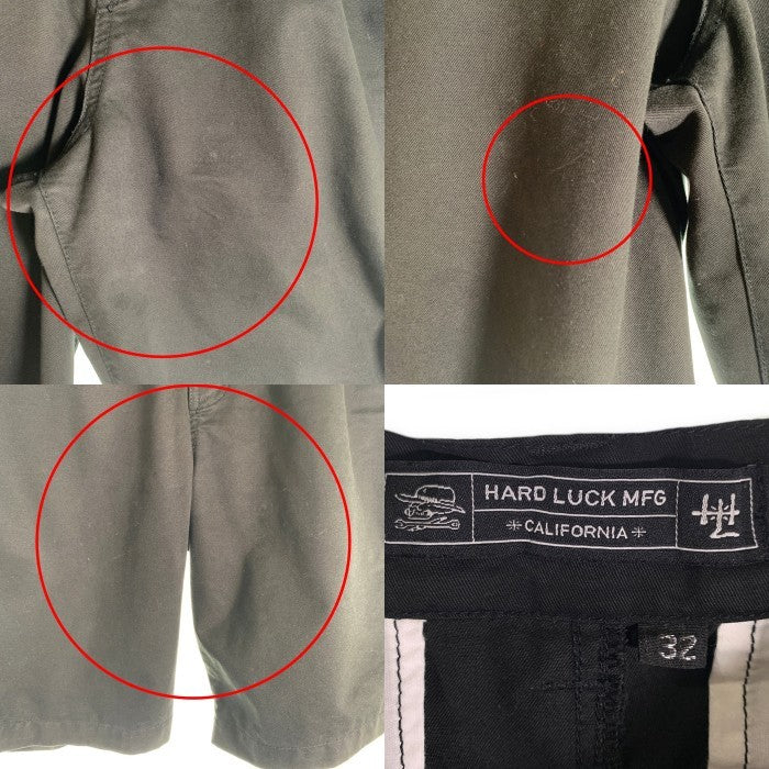 HARD LUCK ハードラック ICON CHINO SHORTS WORK SHORT PANTS アイコン チノショーツ ワーク ショートパンツ ブラック Size 32 福生店