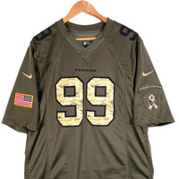 NIKE TEAM ナイキ NFL TEXANS ヒューストン・テキサンズ ゲームシャツ ユニフォーム WATT 99 オリーブ Size M 福生店