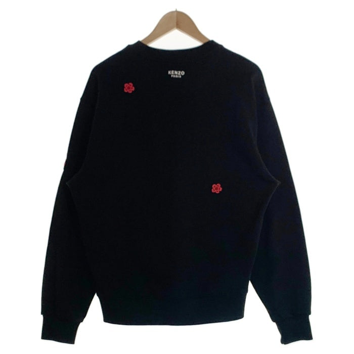 KENZO ケンゾー BOKE FLOWER エンブロイダリー コットン スウェット ブラック レッド FE65SW2454MF Size L 福生店