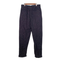 80's~ COTLER コトラー ウール2タックスラックス トラウザー ストライプ ブラック Size w86cm 福生店