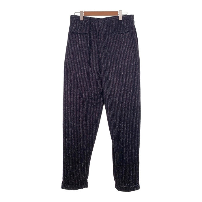 80's~ COTLER コトラー ウール2タックスラックス トラウザー ストライプ ブラック Size w86cm 福生店